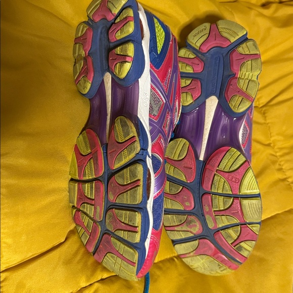 ASICS Women's Vibrant Pink and Orange Athletic Shoes - Picture 3 of 3